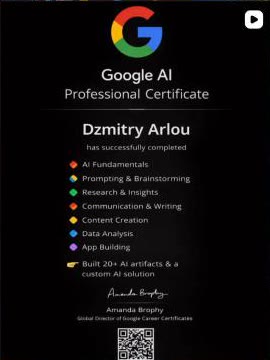 Google AI Professional Certificate